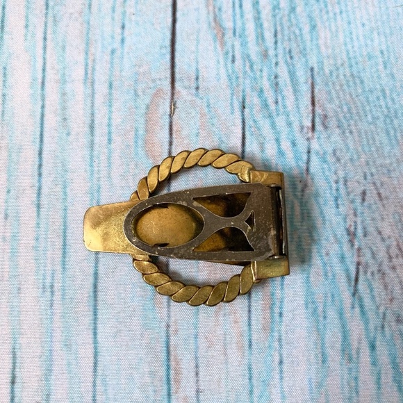 Vintage Gold Rope Design money Clip - Picture 3 of 4